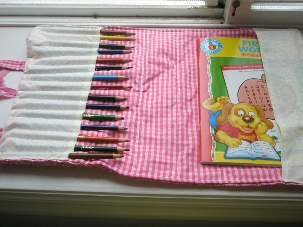 Notebook Case PATTERN, Crayon, Pencil, Coloring Book Purse Sewing Instructions