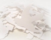 200 Paper Flying Dove Bird Shape Cut Outs -  White Cardstock