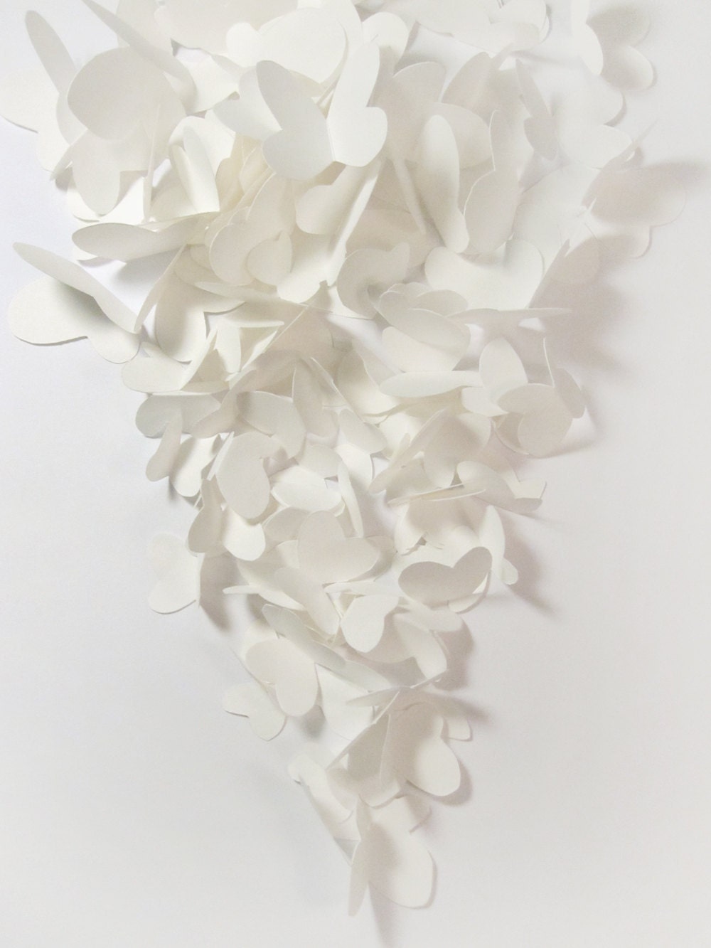 200 Small Paper Butterflies - White Cardstock