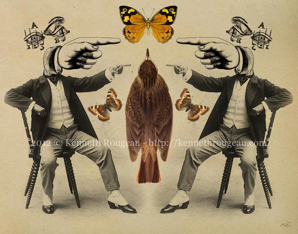 Let The Accusations Fly - 11x14 Surreal Digital Collage Fine Art Print