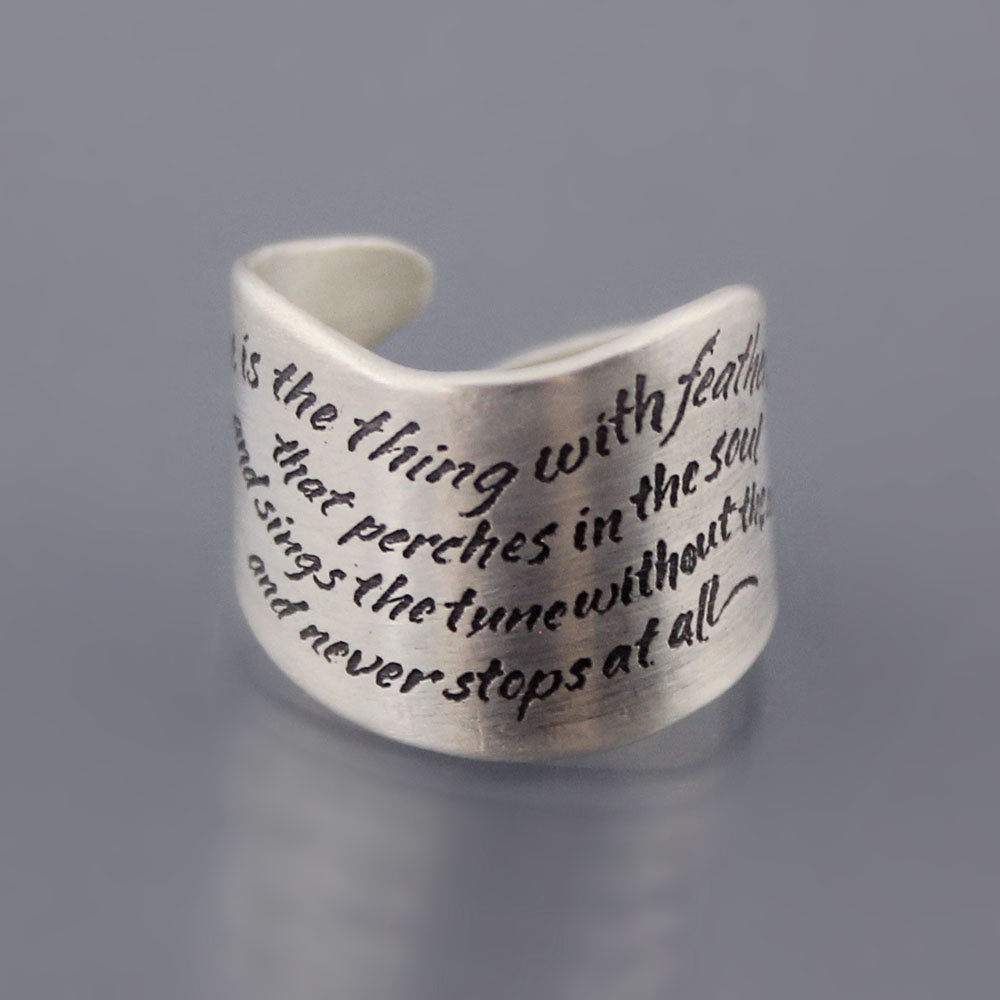 Hope is the Thing With Feathers Ring