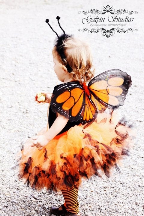 Orange and Black  Girls Tutu Guru Petti Tutu- Toddler 2T to Girls 8