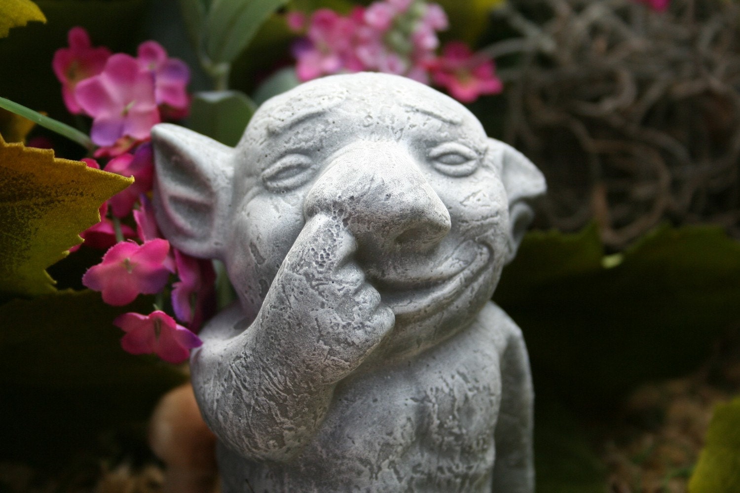 Handmade Troll Statue - Meet Nucky The Nosepicker