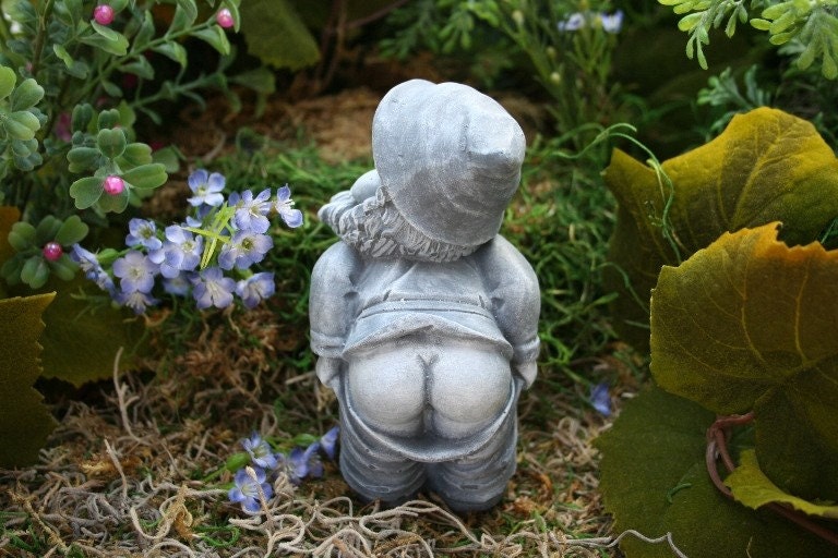 Gnome Mooning -  Funny Rude Garden Gnome