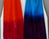 Velvet Scarf, Hand Dyed, Over the Rainbow