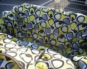 Boutique shopping cart cover....YELLOW BLACK DELIGHT Shopping Cart Cover