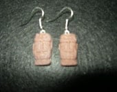 ON SALE BLACK Friday Brown tiki earrings