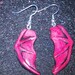 Bat,bat wing, bat earrings, OOAK, red bat earrings, Halloween, Goth, red, red earrings, halloween earrings