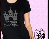 Princess Cinderella Style Castle DIY Rhinestone Iron On Transfer with Hearts Happily Ever After