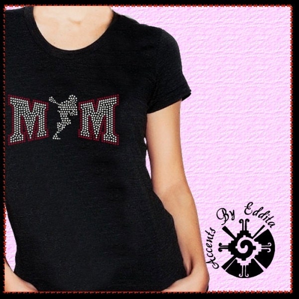 Lacrosse Mom DIY Rhinestone Bling Iron on Transfer Lacrosse Player Team Spirit