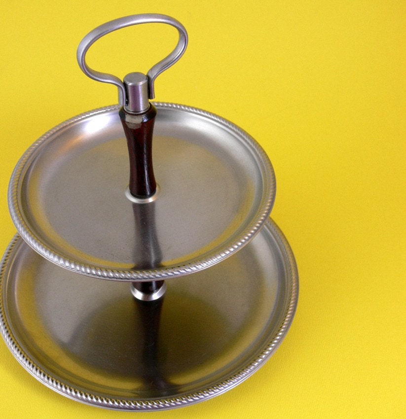 Vintage Alfra Alessi Italy Mod Two Tier Tray