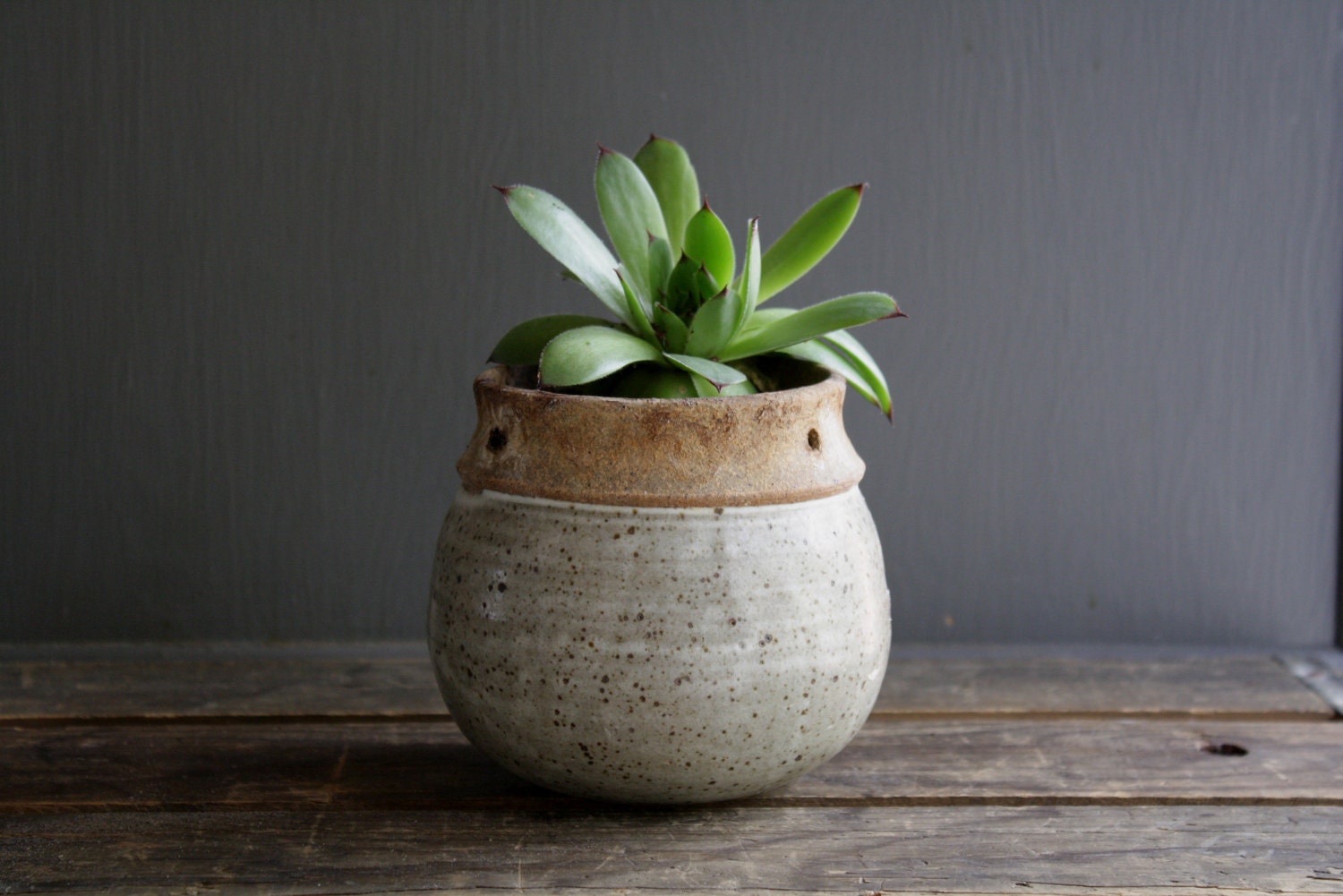 ON HOLD vintage pottery planter