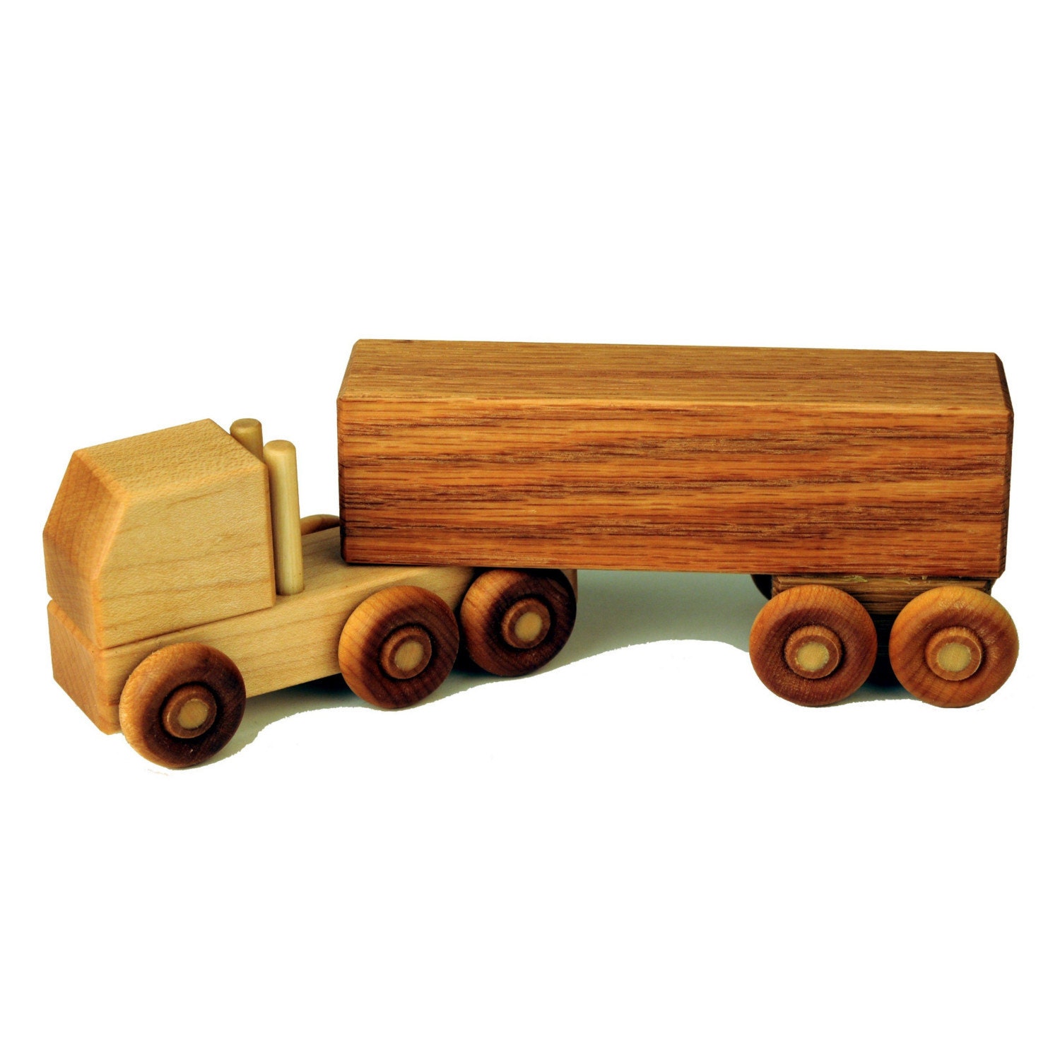 Wooden Toy Semi Truck - Box Truck