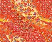 Orange and Purple Byzantine Design Japanese Yuzen Chiyogami Washi Paper Sheet 23 x 15 cm (9 x 6 inches)