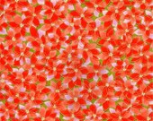 Red Floral Japanese Yuzen Chiyogami Washi Paper Sheet 23 x 15 cm (9 x 6 inches)