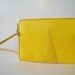 80s NEON YELLOW leather shoulder bag