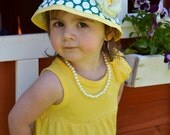 Modern Sunhat, fully reversible with changeable embellishments, infant through young adult sizes