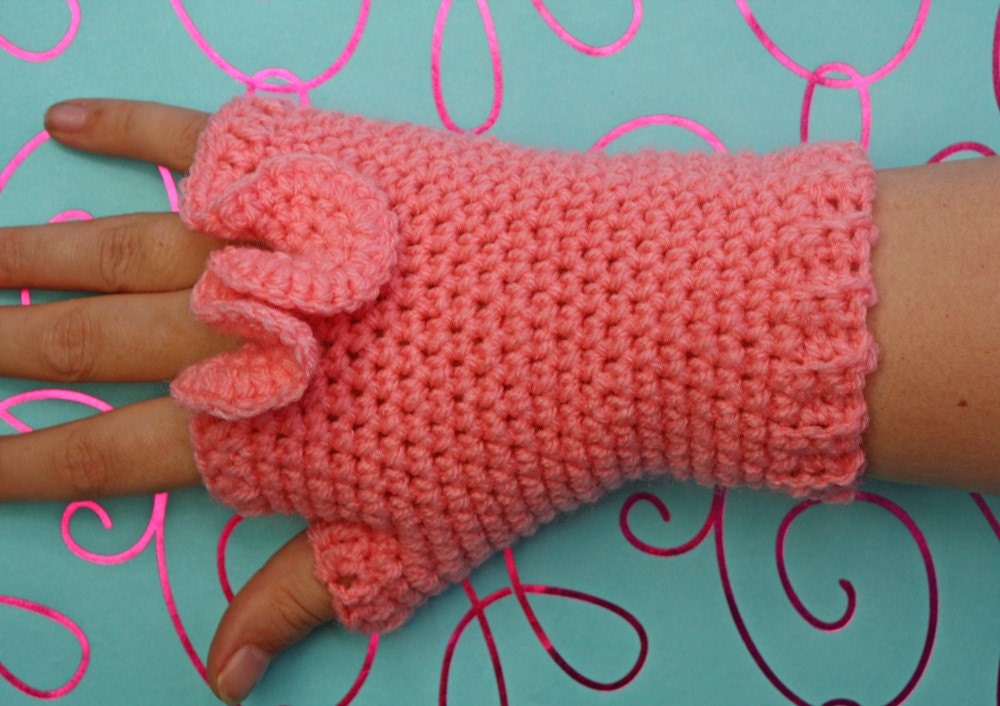 Crochet Under the Sea Fingerless Gloves - Free International Shipping