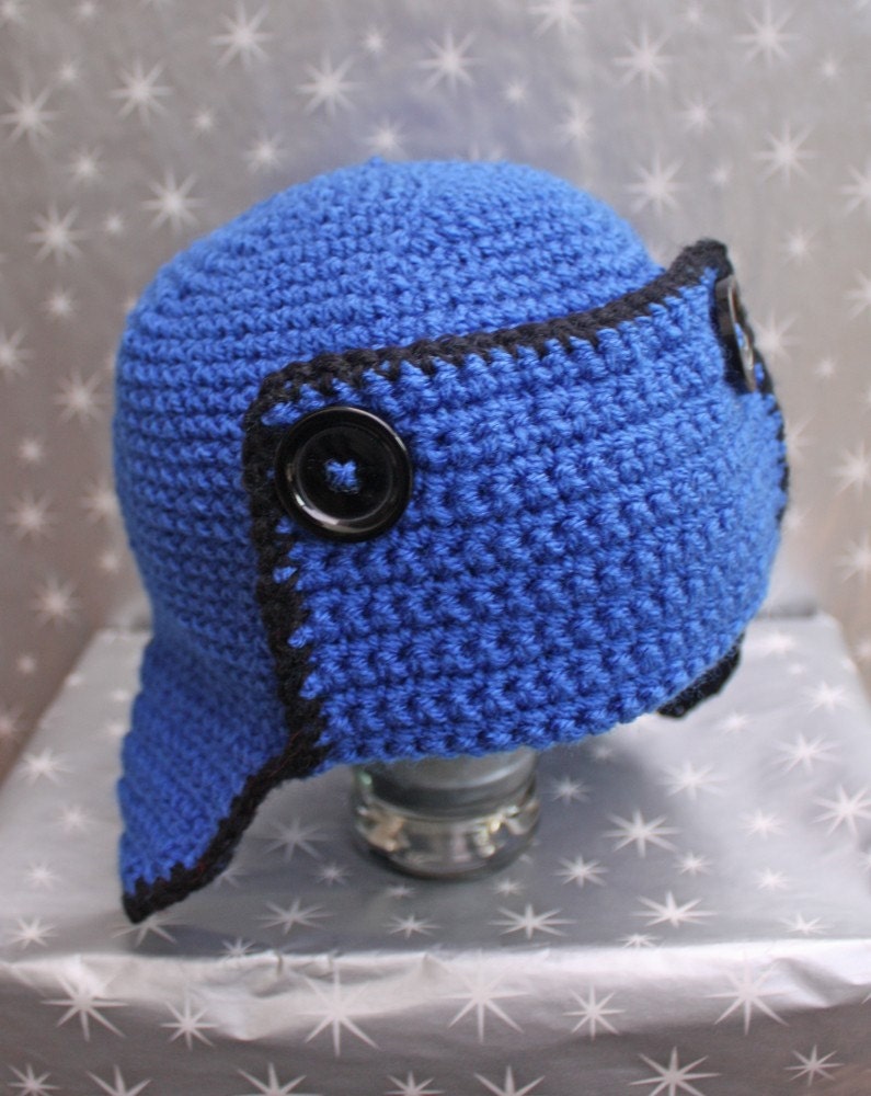 Black and Blue - Bomber Earflap Beanie - 5T to Pre-Teen, Other Sizes Available -  Free International Shipping