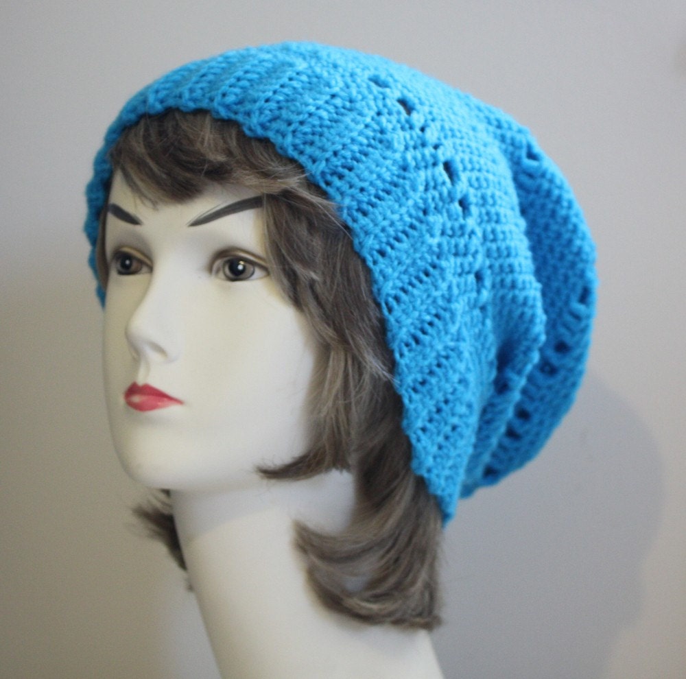 Turquoise A Little Input Slouchie - Free International Shipping