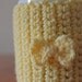 Yellow Mug Cozy With Bow - Free International Shipping