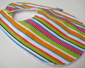Terry Baby Bib in Spring Beach Stripe