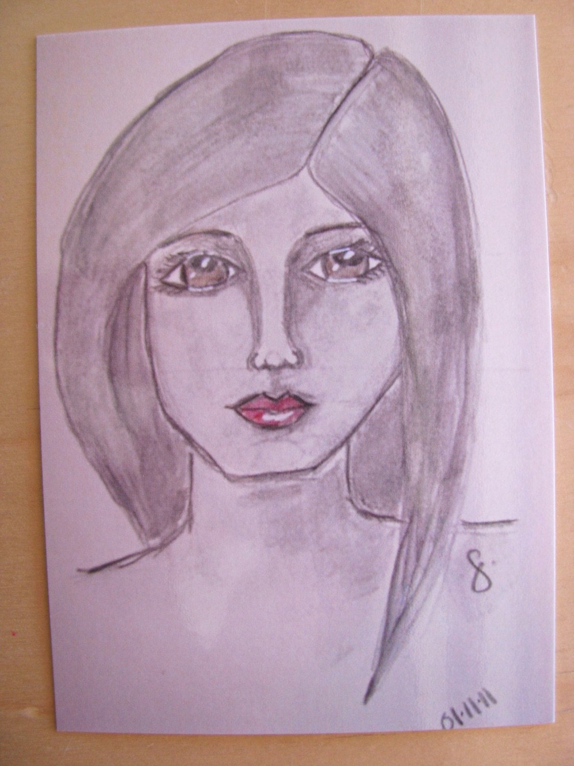Concrete Girl - the PostCard, print of original art