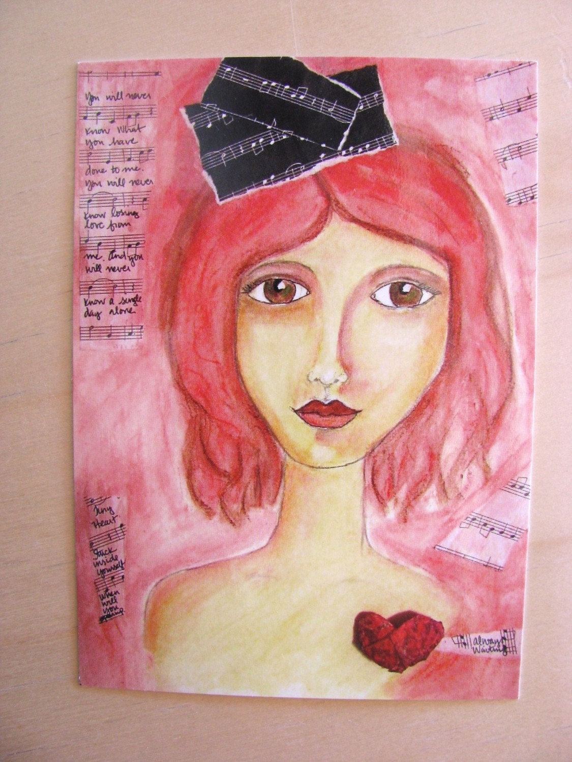 Tiny Heart - the PostCard, print of original art