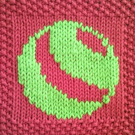 PDF Knitting Pattern Ball motif afghan / blanket square - instant download after purchase