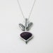 Beet necklace in sterling silver and concrete - vegetable jewelry beet pendant