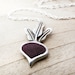 Beet necklace in sterling silver and concrete - vegetable jewelry beet pendant