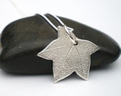 Silver Maple Leaf Pendant, Silver Leaf Pendant, Bridesmaid Gift