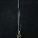 STEEL COLORED DRUZY NECKLACE WITH ANTIQUE BUGLE BEADS