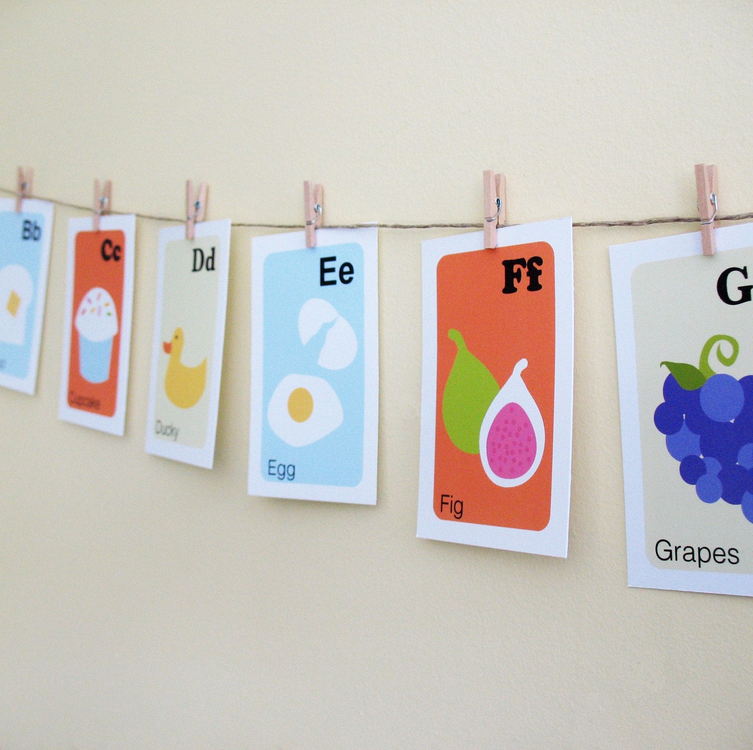 Nursery Art Print Alphabet Cards-Contemporary