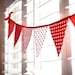 Bunting / Flags / Pennant Strings - Strawberries and Cream