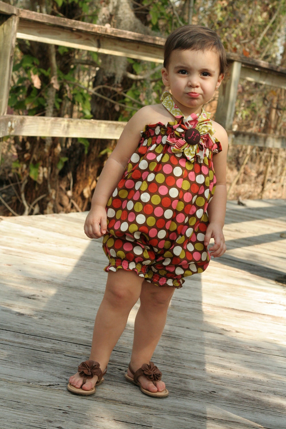 Bubble Romper with Detachable Hairflower