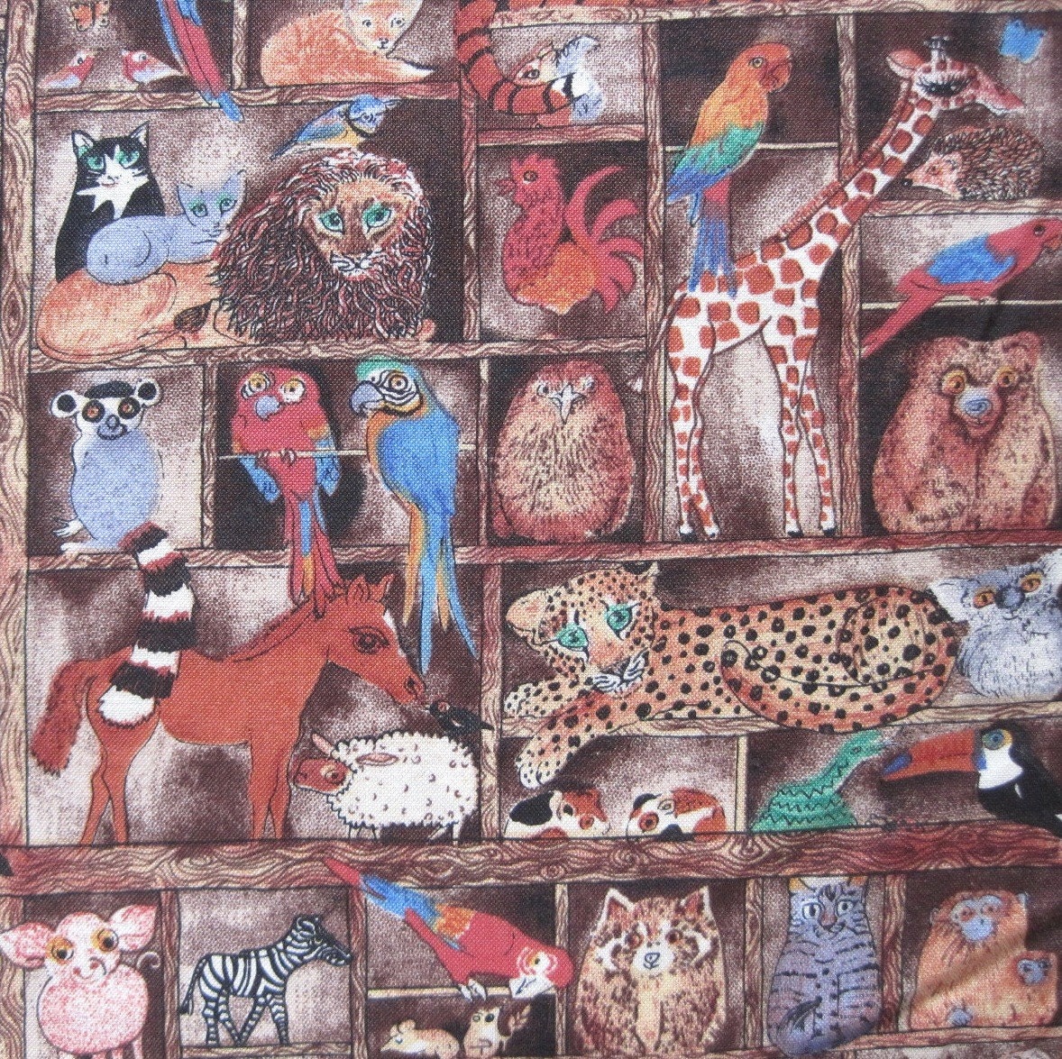 Noah's Ark Fabric - New - Cotton - 1 Yard