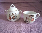 Antique Childs Partial Tea Set - Sugar and Cup