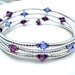 Tanzanite and Amethyst Wraparound Bracelet