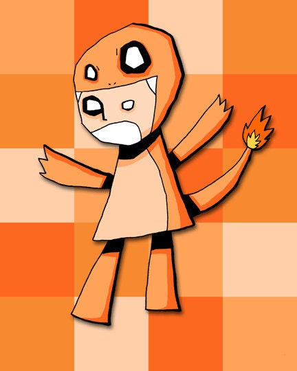 Nintendo Pokemon Cosplay Charmander Art Print