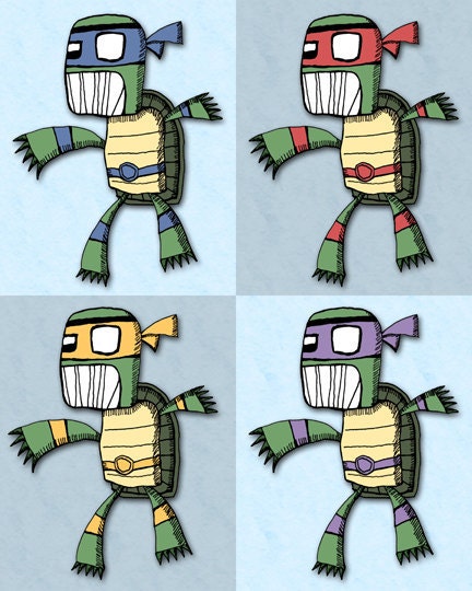 Art Print Teenage Mutant Ninja Turtles Illustration