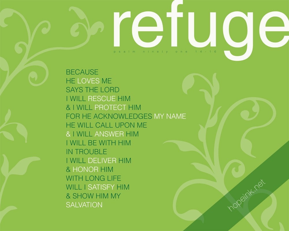 Soldiers Prayer Psalm 91, Modern Bible Verse Artwork (8x10)