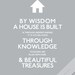 Scripture Art Print, Wisdom House, Modern Design Bible Verse (16x20)