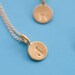 14k Gold Vermeil Tiny Initial Necklace
