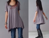 Loneliness is singing - hand embroidery top (Y1208)