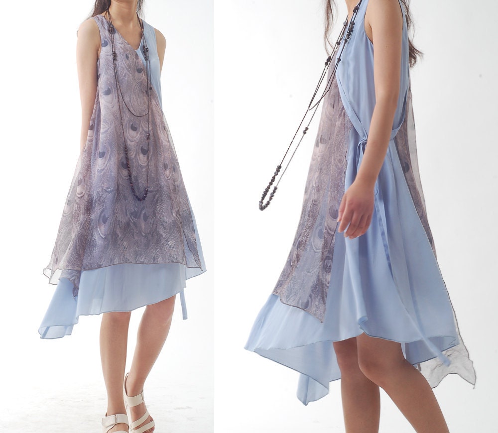 Peacock - layered dress (Q1216)