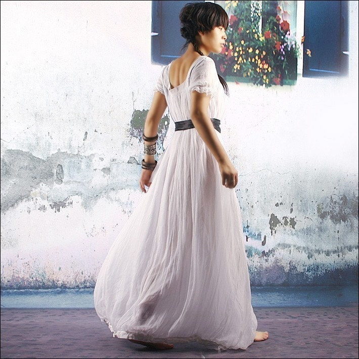 Aegon 2 silk chiffon long dress (Q1010)