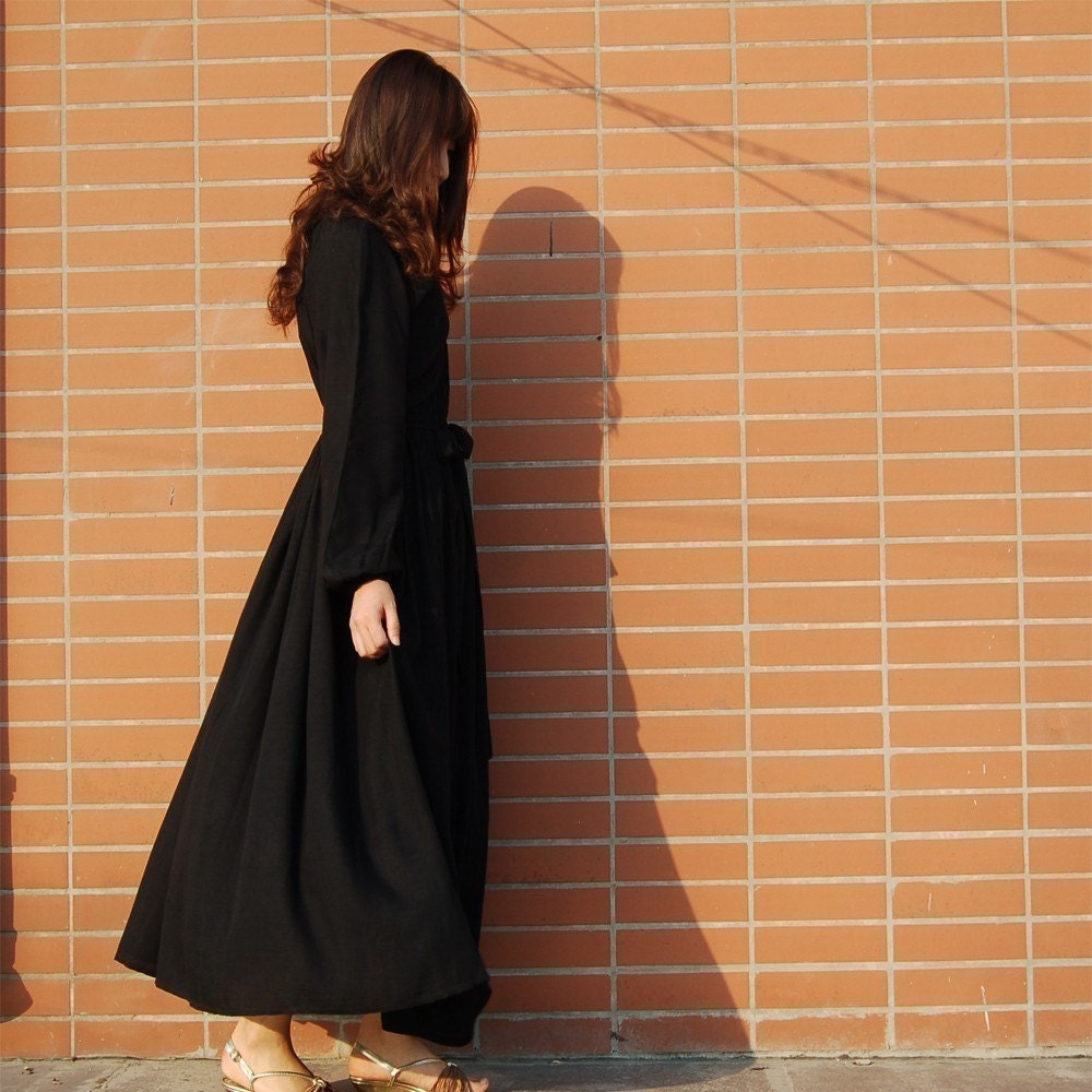 Green Sleeves 2 long dress (Q1005)