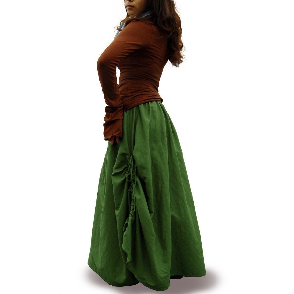 Peacock maxi skirt (Q1028)