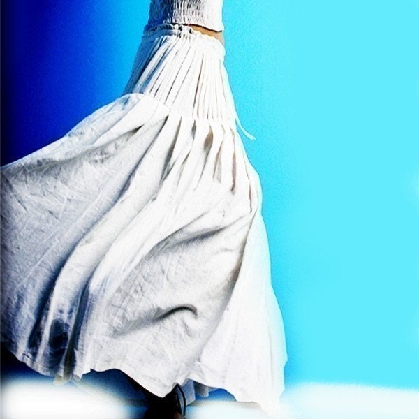 butterflies are free - hand pleated maxi skirt (Q1008)